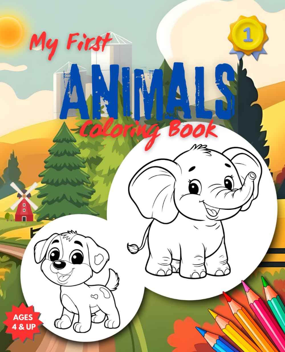 Cover of 'My First Animals Coloring Book'
