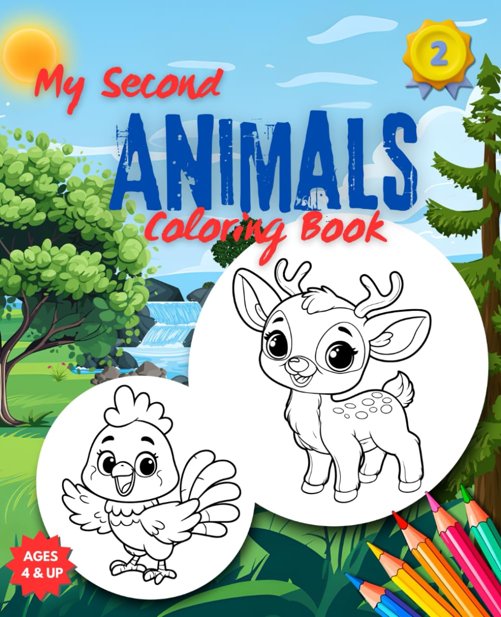 Cover of 'My Second Animals Coloring Book'